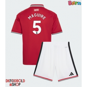 Manchester United Harry Maguire #5 Hjemmebanesæt Børn 2026-27 Kort ærmer (+ korte bukser)